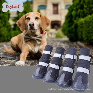 Chinese supplies wholesale outdoor waterproof anti slip skid dog boots large dog winter warm shoes